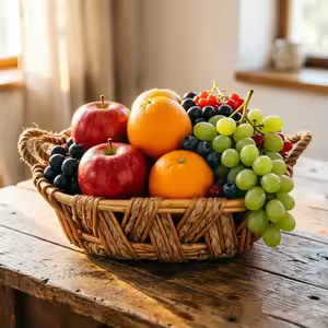 A fresh fruit basket
