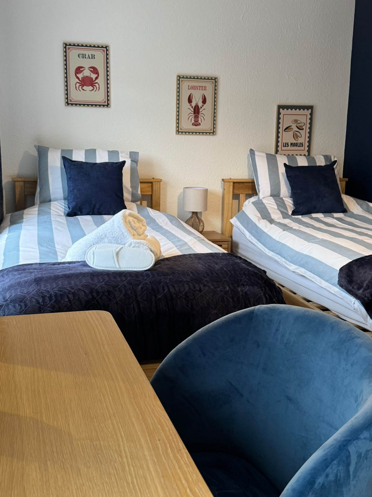 One of The Lobster Pot twin bedrooms